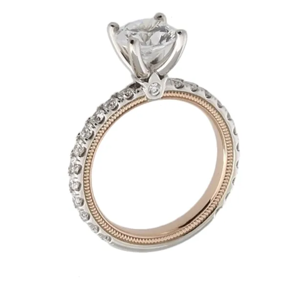 Verragio Rings Verragio Tradition 14K White Rose Gold Engagement Ring