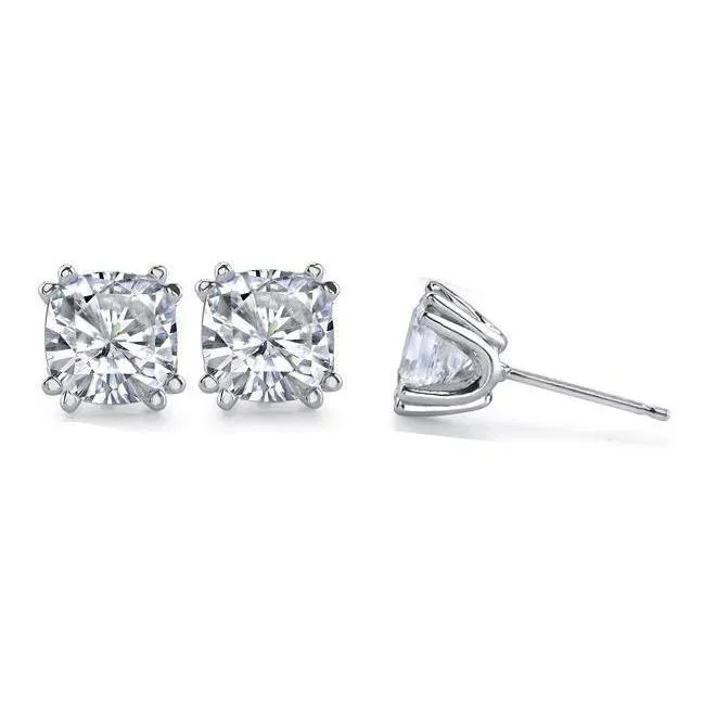 150 Ct Cushion Natural Earth Mined Diamond Studs Earrings White Gold 14K New GB Earrings 150 Ct Cushion Natural Earth Mined Diamond Studs Earrings White Gold 14K New GB Earrings