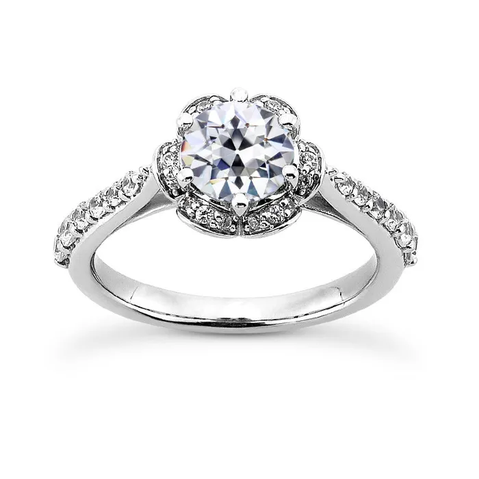 14K Gold Halo Wedding Ring Old Mine Cut Natural Earth Mined Diamond 375 Carats Jewelry HarryChadEntcom Rings 14K Gold Halo Wedding Ring Old Mine Cut Natural Earth Mined Diamond 375 Carats Jewelry HarryChadEntcom Rings