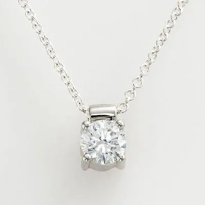 2 Carat Round Natural Earth Mined Diamond Necklace Pendant White Gold 14K GB Necklaces 2 Carat Round Natural Earth Mined Diamond Necklace Pendant White Gold 14K GB Necklaces
