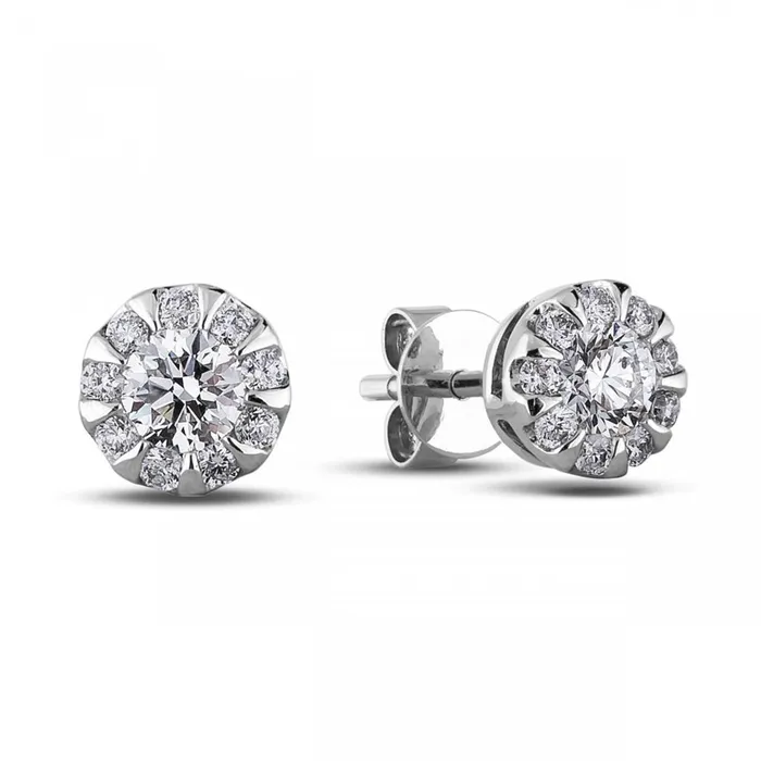 380 Ct Sparkling Round Cut Natural Earth Mined Diamonds Lady Studs Earring White Gold GB Earrings 380 Ct Sparkling Round Cut Natural Earth Mined Diamonds Lady Studs Earring White Gold GB Earrings