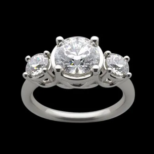 3 Carat Lucida Natural Earth Mined Diamonds 3 Stone Engagement Ring GB Rings 3 Carat Lucida Natural Earth Mined Diamonds 3 Stone Engagement Ring GB Rings