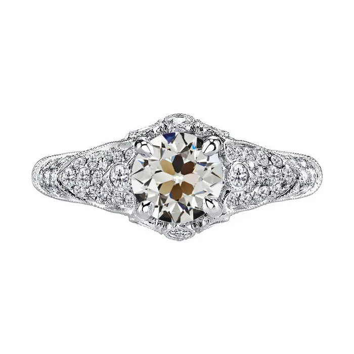 3 Carats Old European Earth Mined Diamond Anniversary Ring White Gold 14K HarryChadEntcom Rings 3 Carats Old European Earth Mined Diamond Anniversary Ring White Gold 14K HarryChadEntcom Rings
