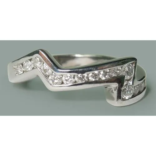 455 Carat Round Natural Earth Mined Diamonds Wedding Ring And Band Set GB Rings