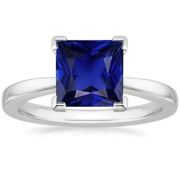 5 Carat Princess Cut Sapphire Engagement Ring HarryChadEntcom Rings