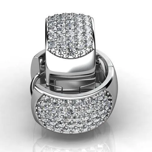 7 Carats Round Real Natural Earth Mined Diamond Hoop Earring White Gold Lady Jewelry GB Earrings 7 Carats Round Real Natural Earth Mined Diamond Hoop Earring White Gold Lady Jewelry GB Earrings