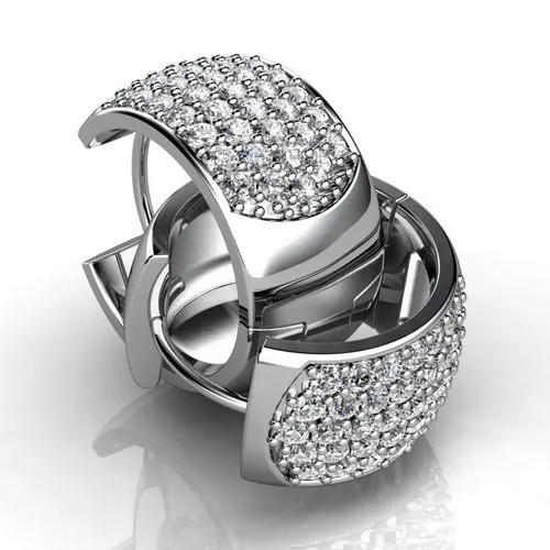 7 Carats Round Real Natural Earth Mined Diamond Hoop Earring White Gold Lady Jewelry GB Earrings 7 Carats Round Real Natural Earth Mined Diamond Hoop Earring White Gold Lady Jewelry GB Earrings