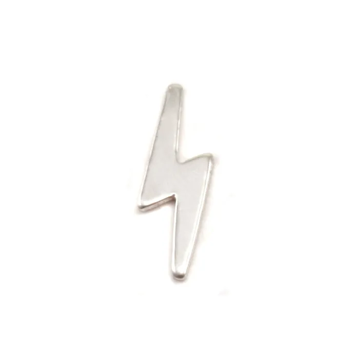 AP Necklaces Sterling Silver Lightning Solderable Accent 112mm 44 x 35mm 14 24 Gauge Pack of 5