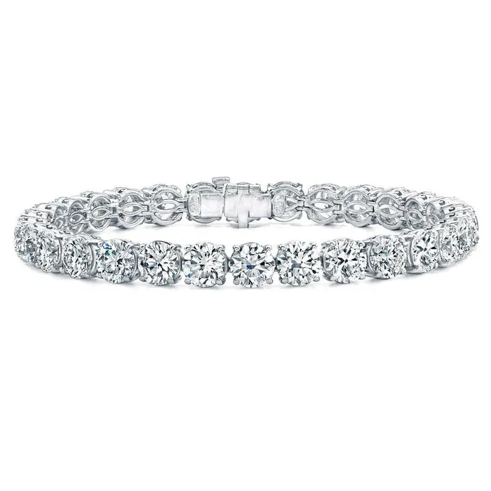 Bracelets GB 1365 Ct Round Prong Set Natural Earth Mined Diamond Tennis Bracelet White Gold Jewelry Bracelets GB 1365 Ct Round Prong Set Natural Earth Mined Diamond Tennis Bracelet White Gold Jewelry