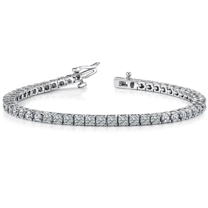 Bracelets GB Sparkling Women Natural Earth Mined Diamond Tennis Bracelet White Gold 14K 660 Carats Bracelets GB Sparkling Women Natural Earth Mined Diamond Tennis Bracelet White Gold 14K 660 Carats