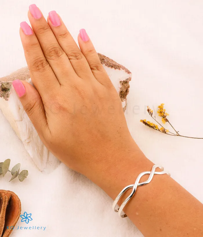 Bracelets Jaipur The Brilliant Silver Openable Bracelet