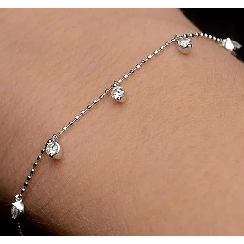 Bracelets Natural Earth Mined Diamond Chain Bracelet Prong Set 150 Carats Women Jewelry GB Bracelets Natural Earth Mined Diamond Chain Bracelet Prong Set 150 Carats Women Jewelry GB