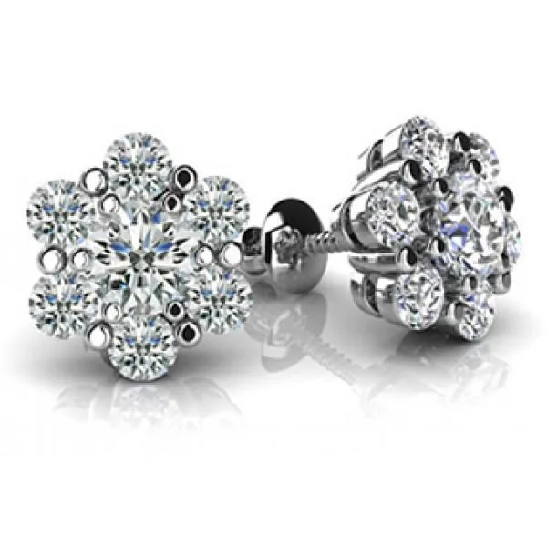 Earrings 180 Ct Brilliant Cut Natural Earth Mined Diamond Stud Earring 14K White Gold GB Earrings 180 Ct Brilliant Cut Natural Earth Mined Diamond Stud Earring 14K White Gold GB