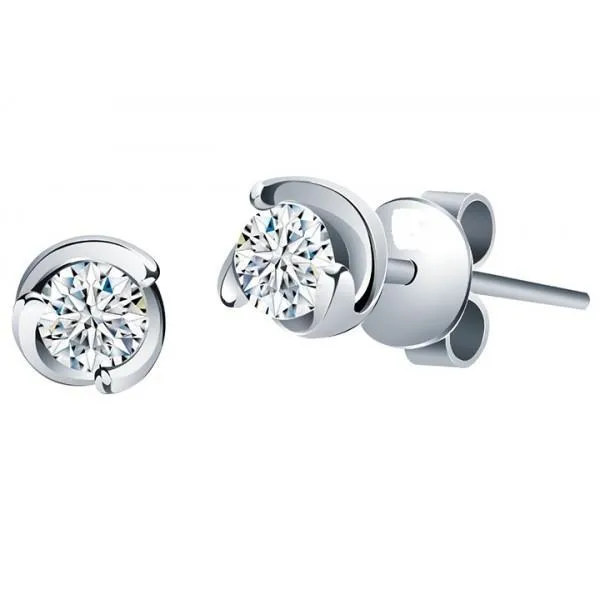 Earrings GB 160 Carats Solitaire Round Natural Earth Mined Diamond Studs Earrings White Gold 14K Earrings GB 160 Carats Solitaire Round Natural Earth Mined Diamond Studs Earrings White Gold 14K