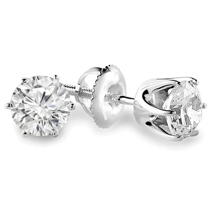 Earrings GB Natural Earth Mined Diamond Studs Earring 155 Carats White Gold 14K Earrings GB Natural Earth Mined Diamond Studs Earring 155 Carats White Gold 14K