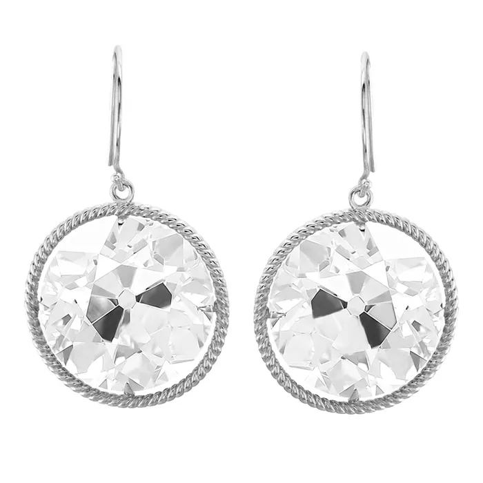 Earrings Genuine Diamond Round Old Miner Dangle Earrings Twisted Style 7 Carats Gold HarryChadEntcom Earrings Genuine Diamond Round Old Miner Dangle Earrings Twisted Style 7 Carats Gold HarryChadEntcom