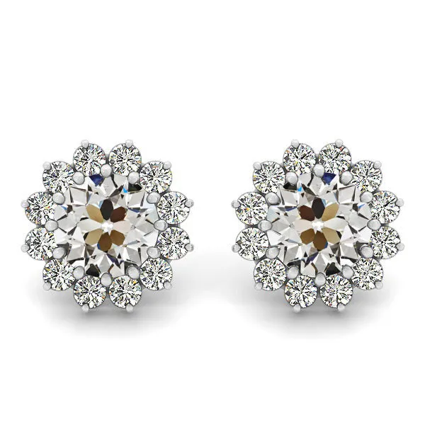 Earrings HarryChadEntcom Earth Mined Diamond Halo Stud Earrings 750 Carats Flower Style Earrings HarryChadEntcom Earth Mined Diamond Halo Stud Earrings 750 Carats Flower Style