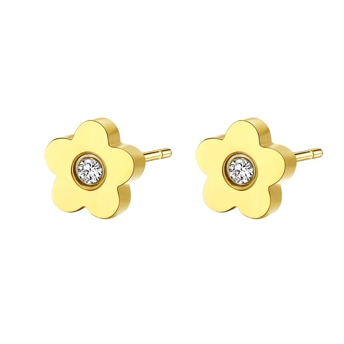 Earrings Hey Happiness Petite Flower Stud Earrings Gold
