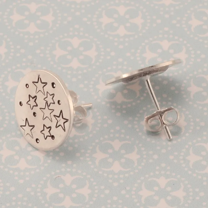 Earrings LNK Kits Sterling Silver Flat Pad Earring Posts with Pair of Backs 6mm