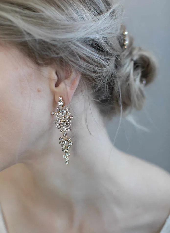 Earrings twigs honey Champagne bubbles drop earrings Style 976