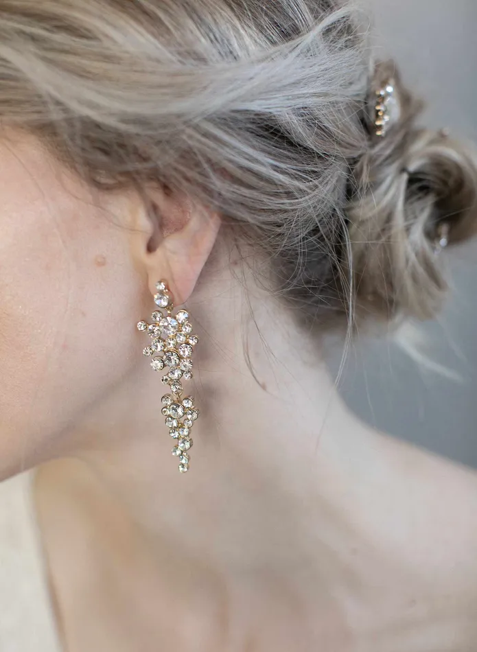 Earrings twigs honey Champagne bubbles drop earrings Style 976