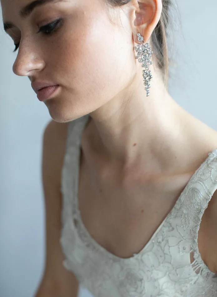 Earrings twigs honey Champagne bubbles drop earrings Style 976