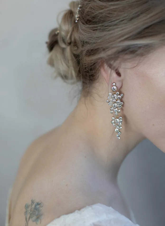 Earrings twigs honey Champagne bubbles drop earrings Style 976