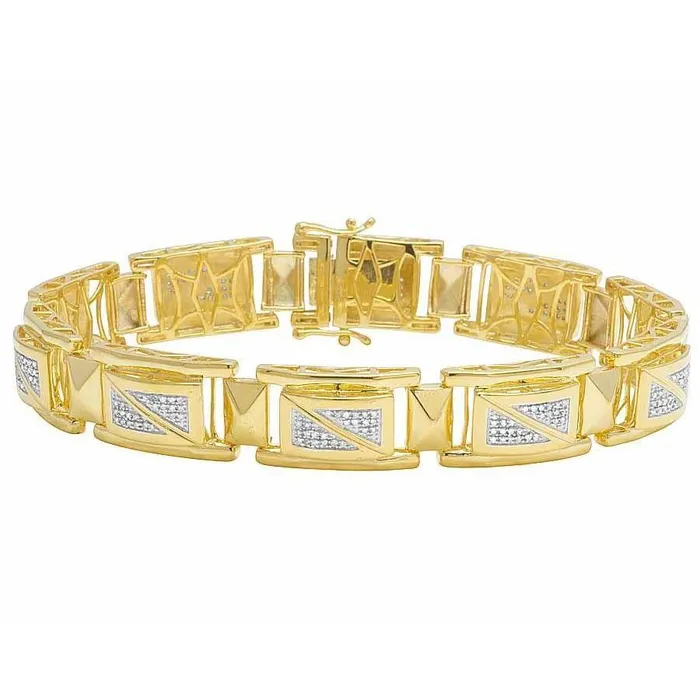 GB 5 Carats Fine Round Cut Natural Earth Mined Diamond Men Bracelet Yellow Gold 14K Bracelets GB 5 Carats Fine Round Cut Natural Earth Mined Diamond Men Bracelet Yellow Gold 14K Bracelets