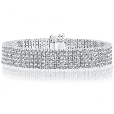 GB Bracelets 5 Row Statement Natural Earth Mined Diamond Bracelet Tennis GB Bracelets 5 Row Statement Natural Earth Mined Diamond Bracelet Tennis