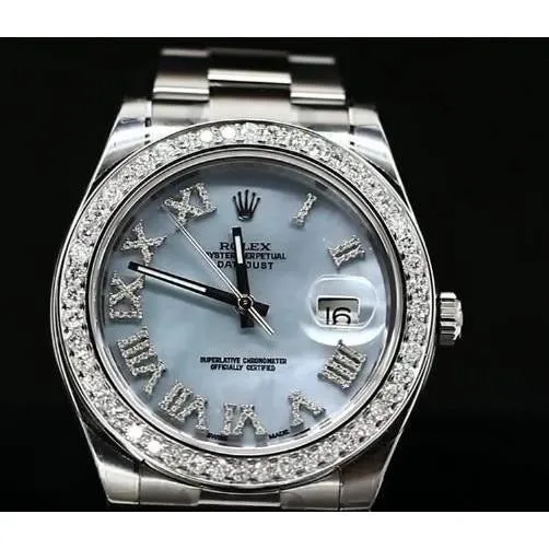 GB Bracelets Blue Dial Mens Rolex Watch Stainless Steel Bracelet Date Just Ii GB Bracelets Blue Dial Mens Rolex Watch Stainless Steel Bracelet Date Just Ii