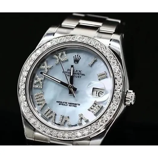 GB Bracelets Blue Dial Mens Rolex Watch Stainless Steel Bracelet Date Just Ii GB Bracelets Blue Dial Mens Rolex Watch Stainless Steel Bracelet Date Just Ii