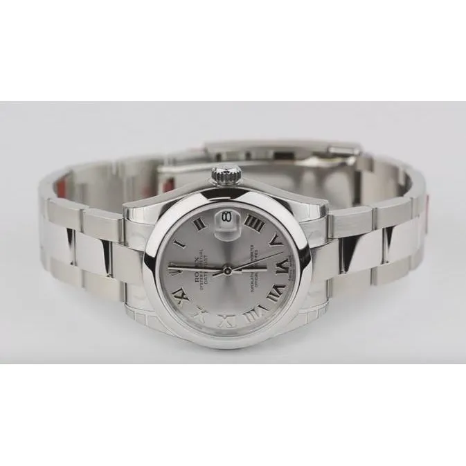 GB Bracelets Midsize Rolexdatejust Watch Gray Roman Dial Oyster Bracelet Ss GB Bracelets Midsize Rolexdatejust Watch Gray Roman Dial Oyster Bracelet Ss