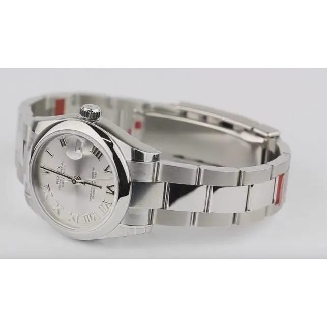 GB Bracelets Midsize Rolexdatejust Watch Gray Roman Dial Oyster Bracelet Ss