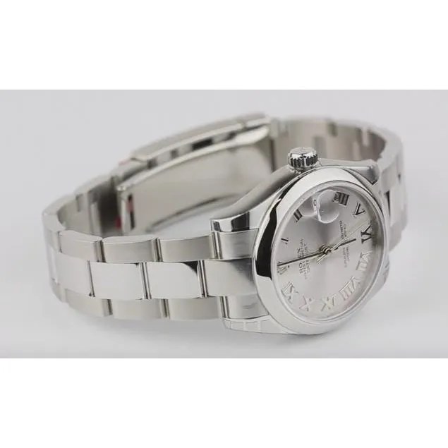 GB Bracelets Midsize Rolexdatejust Watch Gray Roman Dial Oyster Bracelet Ss