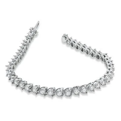 GB Bracelets Round Cut Natural Earth Mined Diamonds Prong Setting Tennis Bracelet White Gold 1050 Ct GB Bracelets Round Cut Natural Earth Mined Diamonds Prong Setting Tennis Bracelet White Gold 1050 Ct