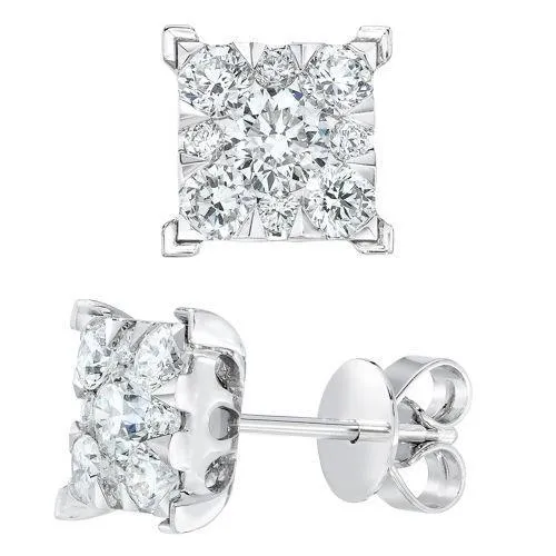GB Earrings 460 Ct Round Natural Earth Mined Diamonds Ladies Studs Earrings White Gold 14K GB Earrings 460 Ct Round Natural Earth Mined Diamonds Ladies Studs Earrings White Gold 14K