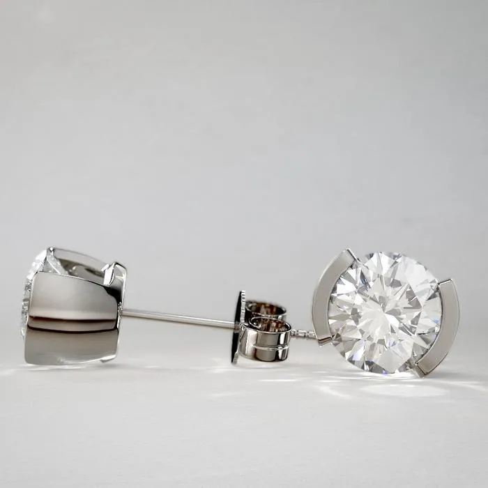 GB Earrings Sparkling 3 Carats Round Cut Natural Earth Mined Diamonds Women Stud Earrings White Gold GB Earrings Sparkling 3 Carats Round Cut Natural Earth Mined Diamonds Women Stud Earrings White Gold