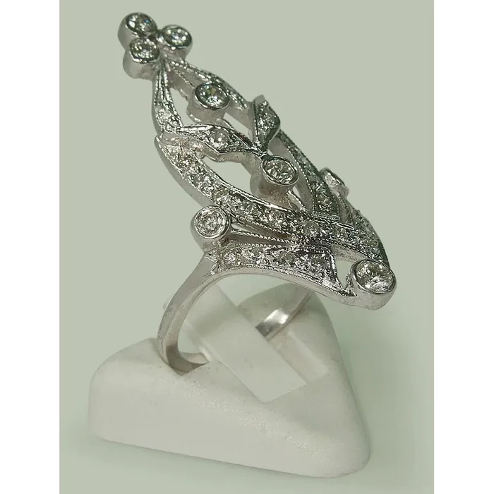 GB Like La Belle Epoque Jewelry Marquise Shape Round Real Natural Earth Mined Diamond Ring Rings