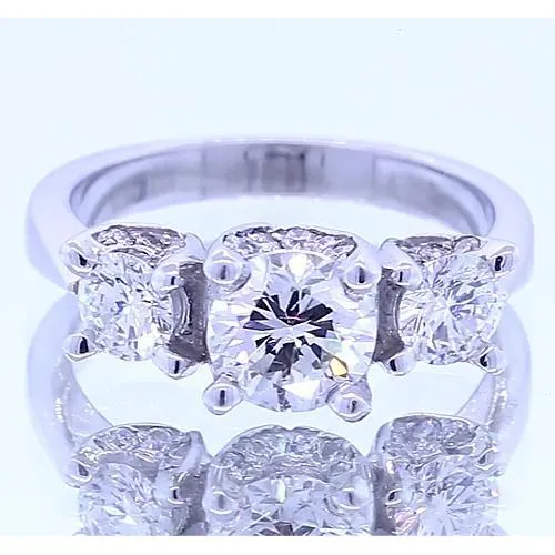 GB Rings 150 Carats Three Stone Engagement Ring 4 Prong Set Jewelry Natural Earth Mined Diamond GB Rings 150 Carats Three Stone Engagement Ring 4 Prong Set Jewelry Natural Earth Mined Diamond