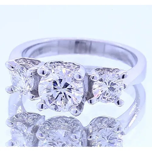 GB Rings 150 Carats Three Stone Engagement Ring 4 Prong Set Jewelry Natural Earth Mined Diamond GB Rings 150 Carats Three Stone Engagement Ring 4 Prong Set Jewelry Natural Earth Mined Diamond