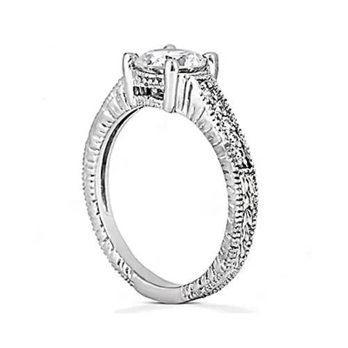 GB Rings 151 Carat Natural Earth Mined Diamond Solitaire With Accents Ring White Gold GB Rings 151 Carat Natural Earth Mined Diamond Solitaire With Accents Ring White Gold