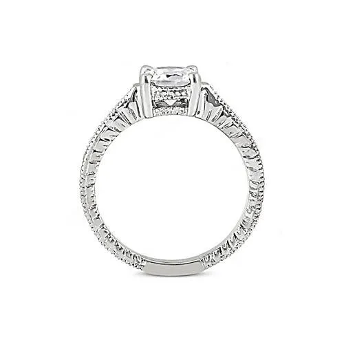 GB Rings 151 Carat Natural Earth Mined Diamond Solitaire With Accents Ring White Gold GB Rings 151 Carat Natural Earth Mined Diamond Solitaire With Accents Ring White Gold