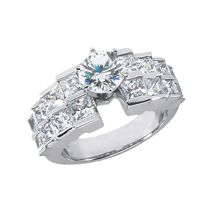 GB Rings 351 Carat Real Natural Earth Mined Diamond Solitaire With Accents Anniversary Ring Jewelry GB Rings 351 Carat Real Natural Earth Mined Diamond Solitaire With Accents Anniversary Ring Jewelry