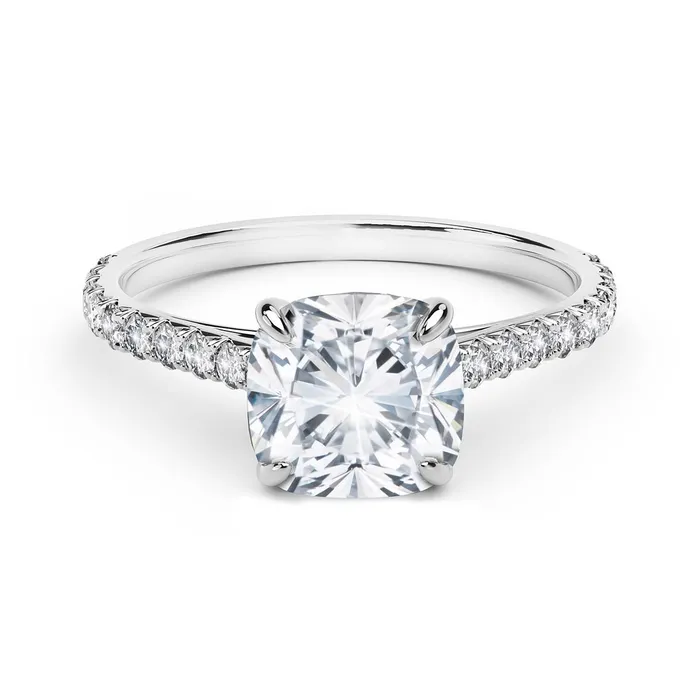 GB Rings Cushion And Round Cut 335 Carats Natural Earth Mined Diamonds Engagement Ring New GB Rings Cushion And Round Cut 335 Carats Natural Earth Mined Diamonds Engagement Ring New