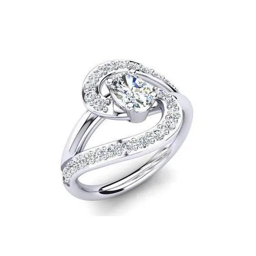 GB Rings Oval Round Cut Natural Earth Mined Diamond Engagement Ring Twisted Shank 2 Carat WG 14K GB Rings Oval Round Cut Natural Earth Mined Diamond Engagement Ring Twisted Shank 2 Carat WG 14K