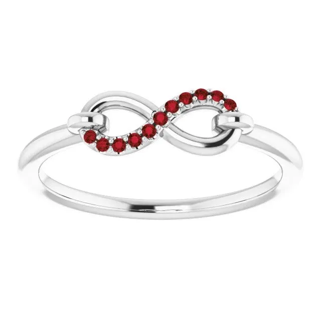 GB Rings Round Ruby Ring Infinity 1 Carat White Gold 14K GB Rings Round Ruby Ring Infinity 1 Carat White Gold 14K