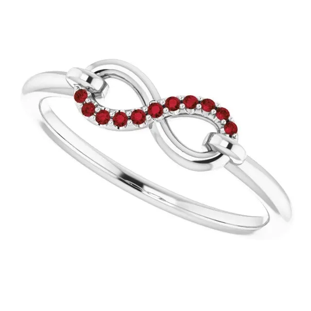 GB Rings Round Ruby Ring Infinity 1 Carat White Gold 14K GB Rings Round Ruby Ring Infinity 1 Carat White Gold 14K
