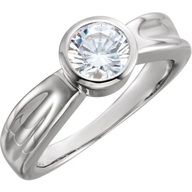 GB Rings Solitaire Natural Earth Mined Diamond White Gold Ring 1 Carat