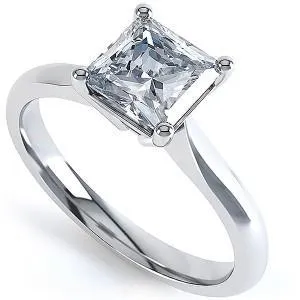 GB Rings Solitaire Princess Cut Sparkling 225 Carats Natural Earth Mined Diamond Wedding Ring GB Rings Solitaire Princess Cut Sparkling 225 Carats Natural Earth Mined Diamond Wedding Ring