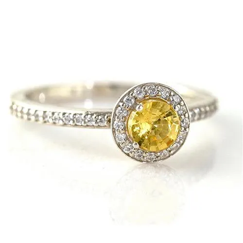 GB Rings White Gold Round Yellow Sapphire And Natural Earth Mined Diamonds Halo Ring 450 Carats GB Rings White Gold Round Yellow Sapphire And Natural Earth Mined Diamonds Halo Ring 450 Carats
